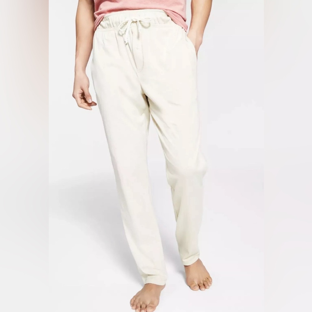 SUN + STONE Men's Sunwashed Knit Pajama Pants Beige Sz Large